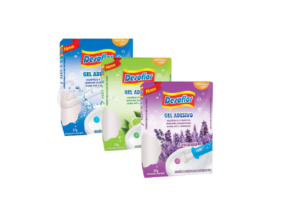 Gel Adesivo c/ Aplicador c/6 Lavanda/ Citrus/ Marine Desoflor
